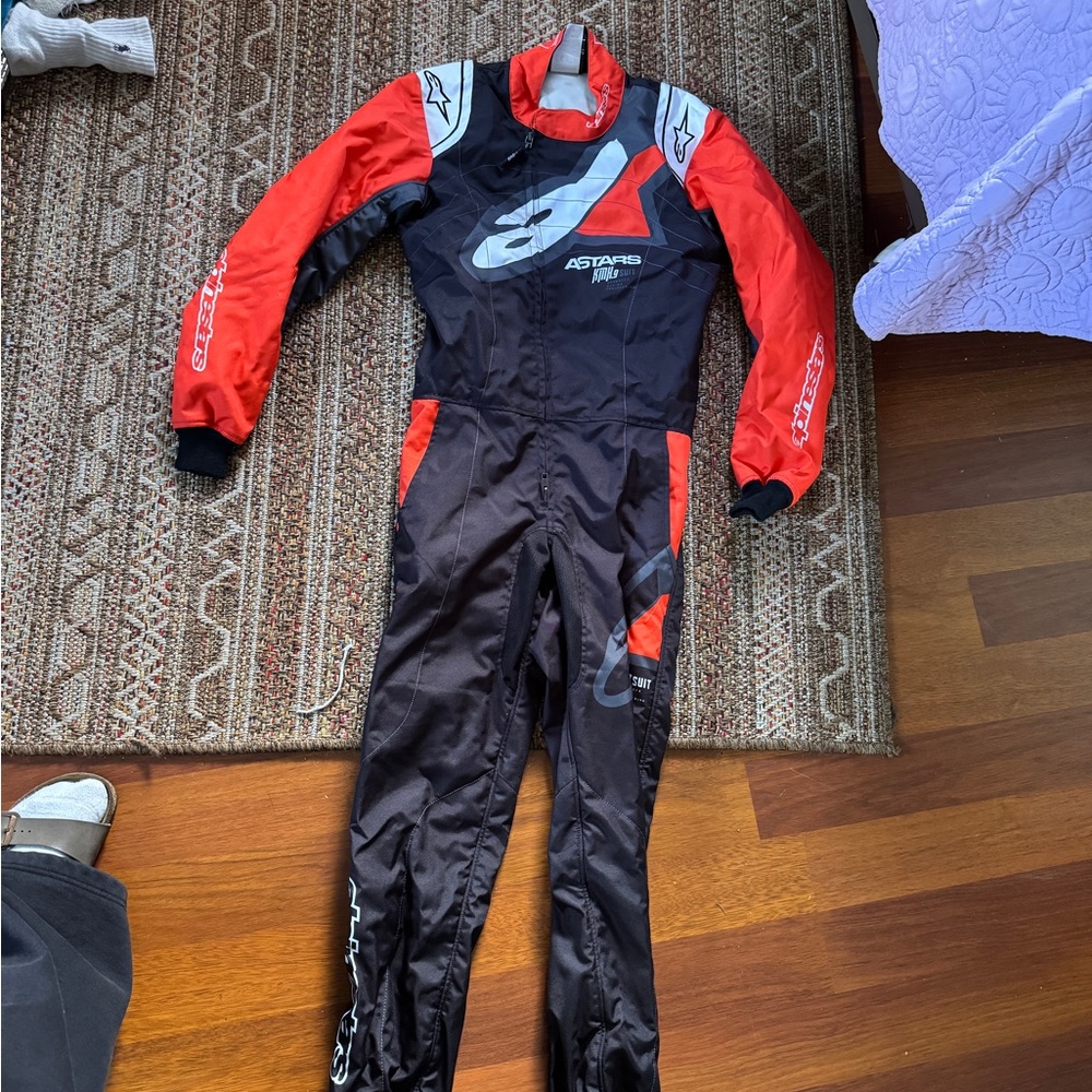 Alpinestars Racing Suit One Piece - Red, Black, and White